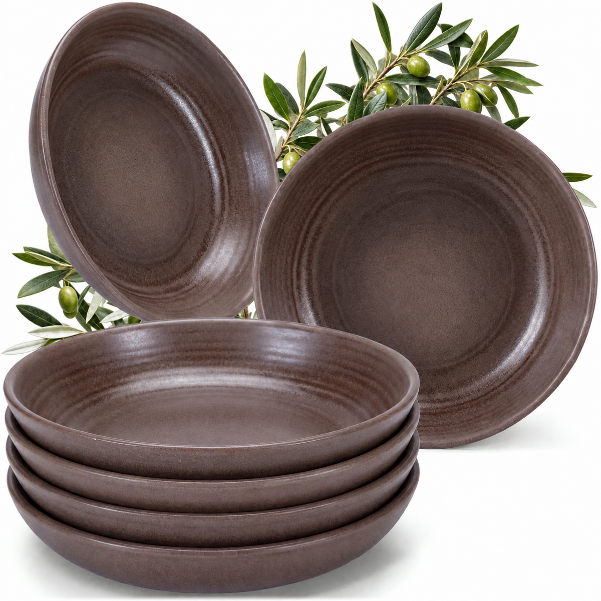 Piatti fondi Algarve Cocoa, set da 6